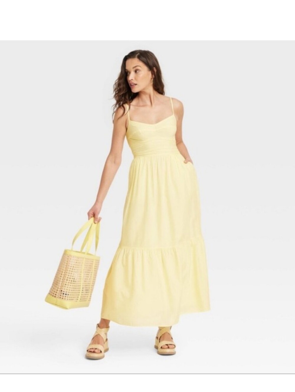 Women's Maxi Sundress - Universal Thread Yellow XL